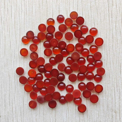 Großhandel 100 Stück Mode gute Qualität Naturstein runde Cab Cabochon Perlen 6mm für Schmuck Zubehör Herstellung