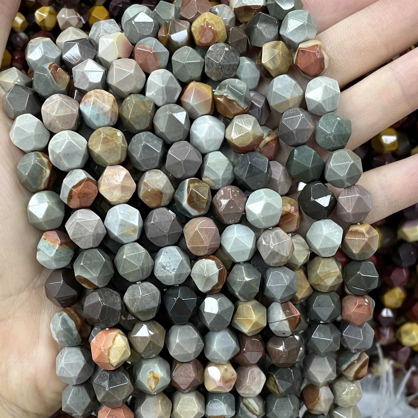 6 8 10 MM Natürliche Facettierte Stein Achate Rhodolite Quarz Jade Spacer Perlen Diy Handgemachte Armband Für Schmuck Machen zubehör