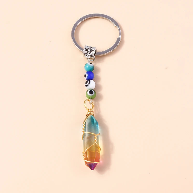 Nette Natürliche Stein Keychians Retro Silber Farbe Legierung Sonne Charms Schlüsselanhänger Frauen Männer Handtasche Anhänger Schlüssel Ketten DIY Zubehör