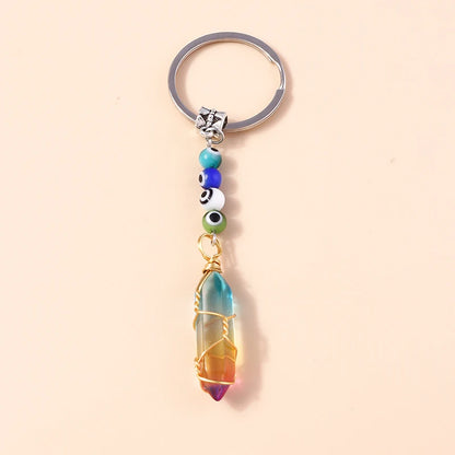Nette Natürliche Stein Keychians Retro Silber Farbe Legierung Sonne Charms Schlüsselanhänger Frauen Männer Handtasche Anhänger Schlüssel Ketten DIY Zubehör