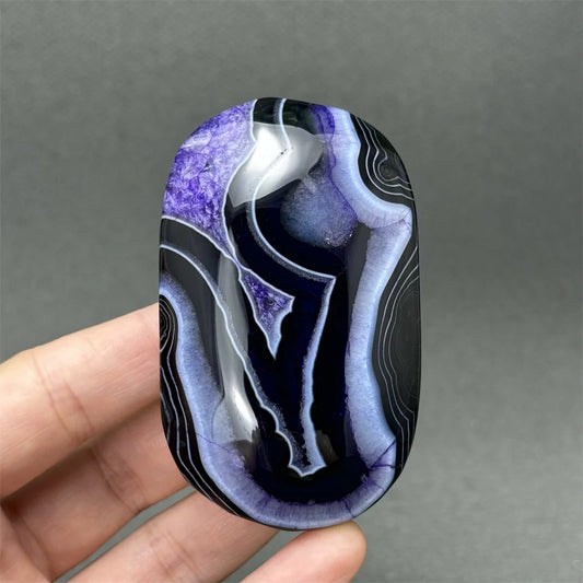 Natürlicher Edelstein Achat Kristall Palm Spielen Mineral Quarz Reiki Heilung Energie Spirituelle Meditation Home Decor Geschenk