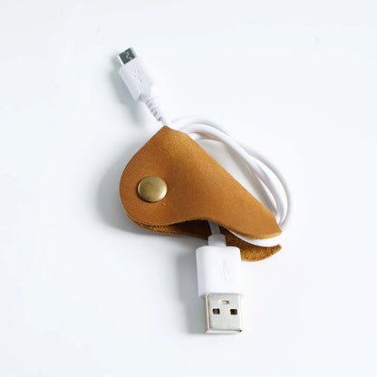 Leder-Kabelclip, Kopfhörerkabelhalter, multifunktionaler Kabel-Organizer, Kabelbänder, USB-Halter für den Schreibtisch, ordentlicher Organizer