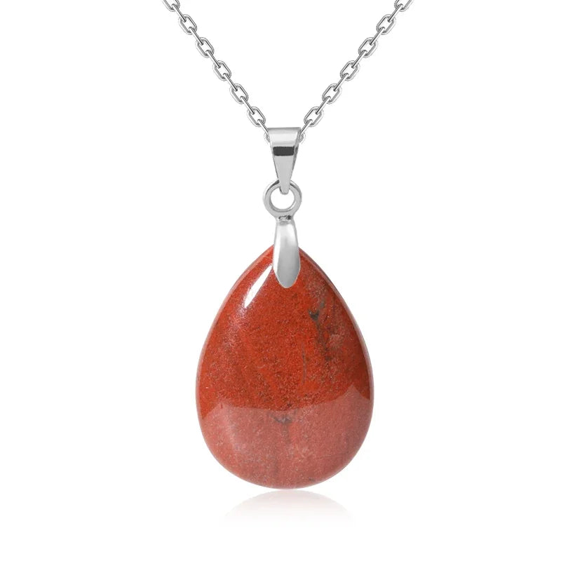 Naturstein Kristall Anhänger Teardrop Mode Halskette für DIY Halskette Ohrringe machen Schmuck Weihnachten Freundschaft Geschenk