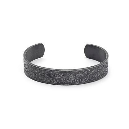 Mode Vintage 316L Edelstahl Viking Rune Armband Männer und Frauen Dominierenden Öffnung Armbänder Biker Amulett Schmuck Geschenke