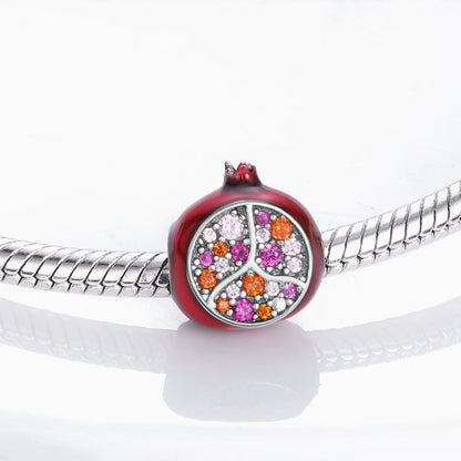 Obst-Charm-Perle aus 925er Silber, Erdbeere, Kirsche, Avocado-Anhänger, passend für Original-Armbänder, DIY-Modeschmuck