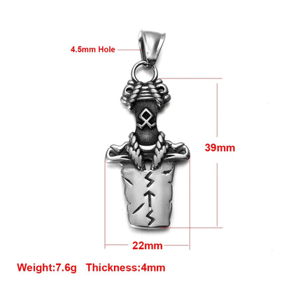 Edelstahl Viking Nordischer Anhänger für Halskette DIY Zubehör Schmuckherstellung Erkenntnisse Männer Charm Supplies Punk Axt