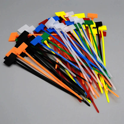 Easy Mark Nylon-Kabelbinder, Etiketten, Kunststoff-Schlaufenbinder, Markierungen, Kabeletiketten, selbstsicherndes Reißverschlussband, Aufbewahrungszubehör für Zuhause und Büro