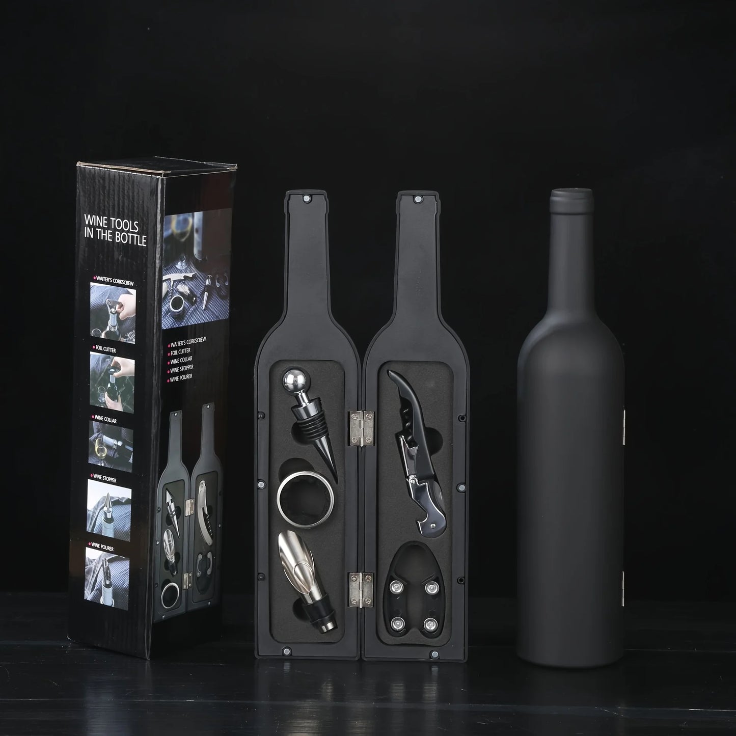Premium-Weinwerkzeugset – 3/5-teiliges Set mit Korkenzieher und Zubehör, perfekt für Geschenke, Reisen und Heimbars