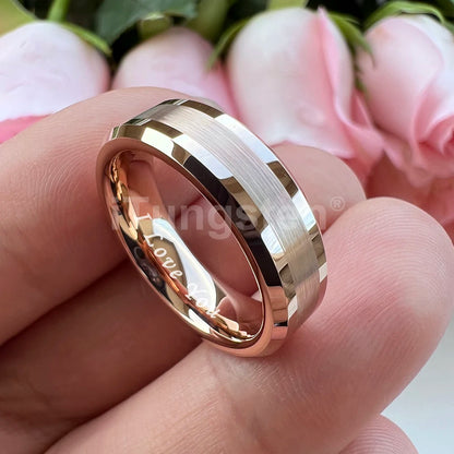 iTungsten 6mm 8mm Wolframkarbid-Fingerring für Herren und Damen, Verlobung, Ehering, Modeschmuck, I Love You, graviert, bequeme Passform