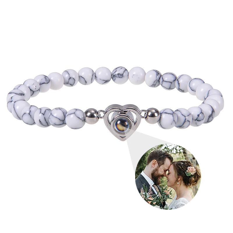 Custom bracelet with picture inside, personalized projection bracelets with photos, picture bracelet, personalized memorial gifts