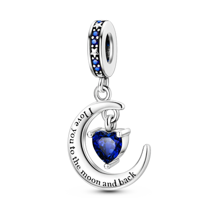 Charm-Anhänger aus Silber 925, blaue Serie, passend für Armbänder, Charms, DIY, originelle Mode-Anhänger für Schmuckherstellung