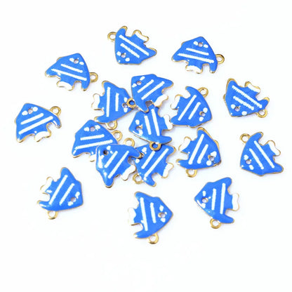 20 Stück 11x9mm Edelstahl Fisch Emaille Charms Anhänger Edelstahl DIY Schmuck Herstellung Zubehör Ergebnisse