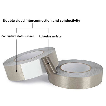 20 Meter leitfähiges Stoff-Gewebeband, 5 mm ~ 50 mm Breite, einseitiges Laptop-Handy-LCD-EMI-Abschirmungsklebeband, 1 Stück