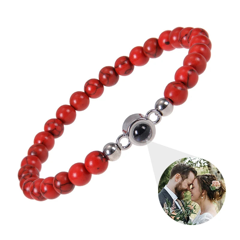Custom bracelet with picture inside, personalized projection bracelets with photos, picture bracelet, personalized memorial gifts