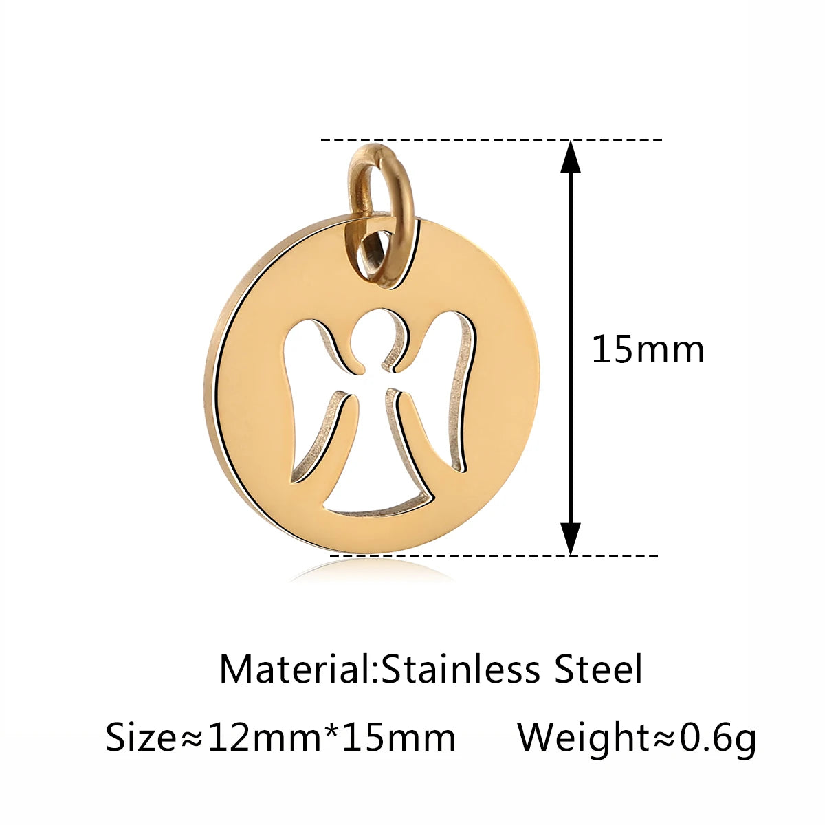 5Pcs Hohl Stern/Mond/Sonne Doppel Loch Charme Edelstahl Halskette Armband Anhänger DIY Link Stecker Schmuck machen Liefert