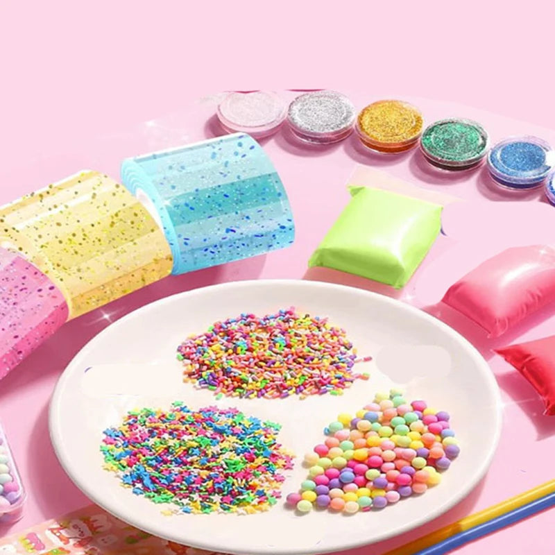 DIY Blasen-Blasen Nano-Klebeband Komplettset aus PET-Nano-Kleber Knetbares Musik-Doppelseitiges Klebeband Entspannungsspielzeug Aufkleber Geschenk