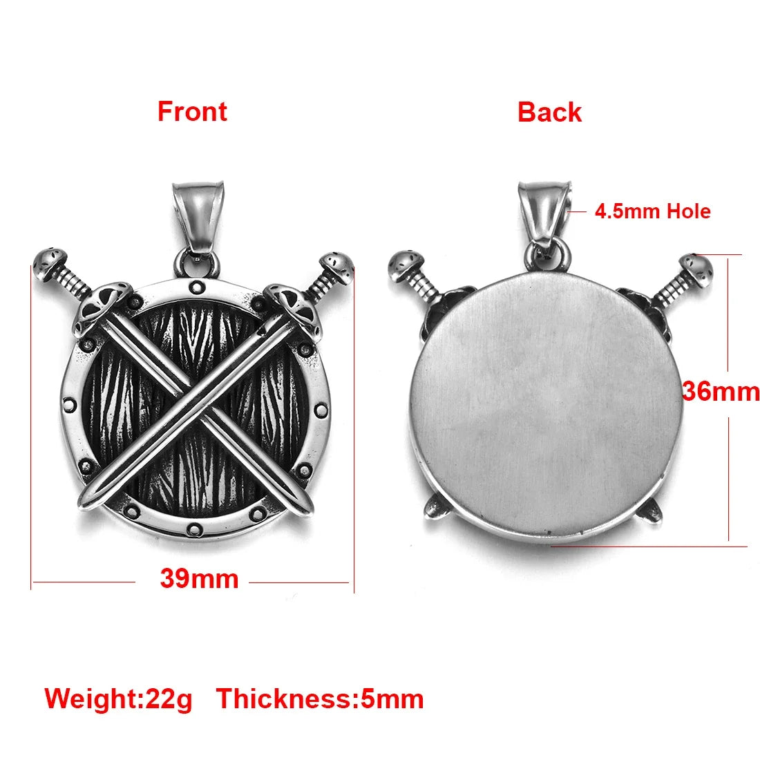 Edelstahl Viking Nordischer Anhänger für Halskette DIY Zubehör Schmuckherstellung Erkenntnisse Männer Charm Supplies Punk Axt