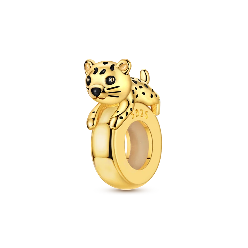 Clip-Perle mit Tiermotiv, 925er-Sterlingsilber, Löwe, Tiger, Elefant, Hund, Positionierungsperle, passend für Original-Armbänder, DIY-Schmuck