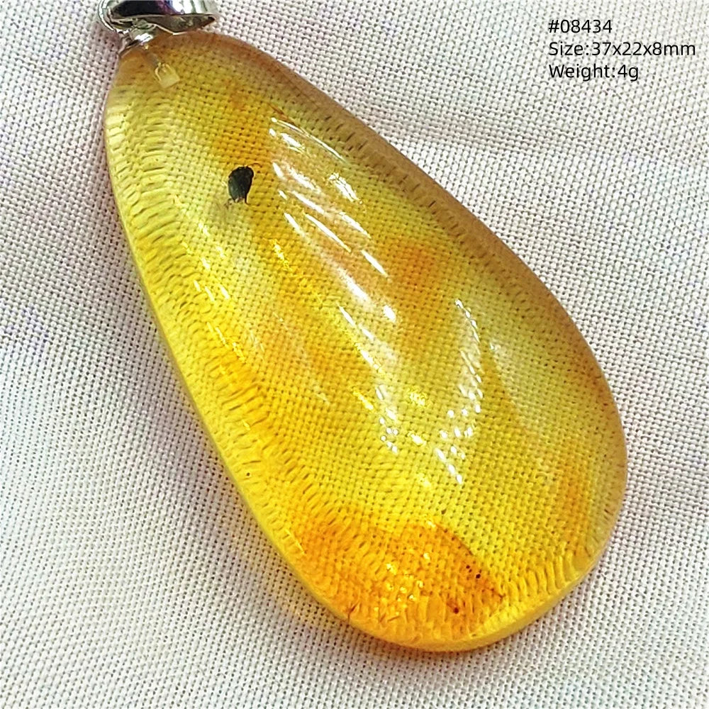 Natürlicher Bernstein-Anhänger Blumenförmiger Gelber Baltischer Bernstein Damen Herren Schmuck Reiki-Stein Burma AAAAAAA