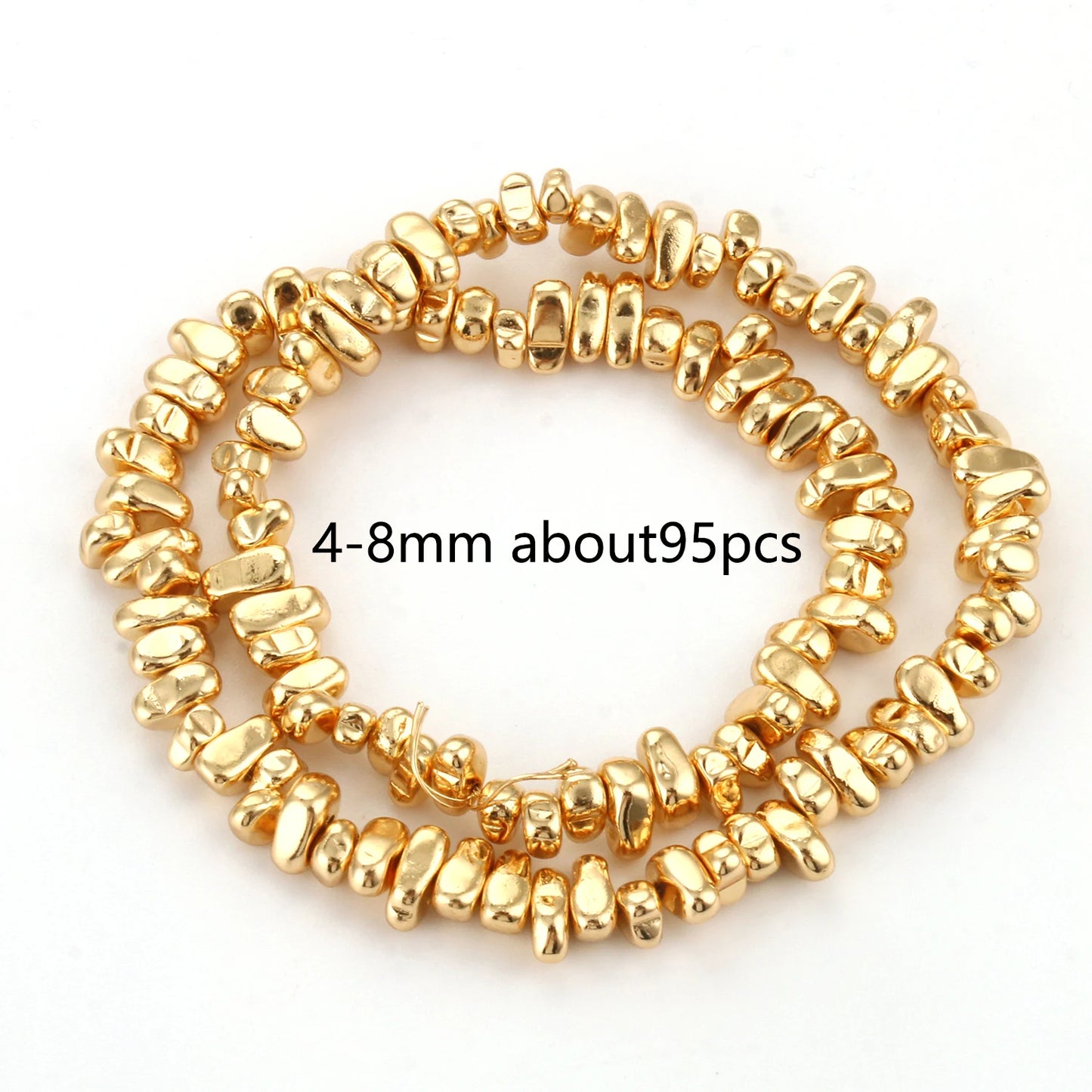 Natürliche 14k vergoldete Hämatitperlen unregelmäßige runde Herzwürfel Rondelle Spacer Perlen für Schmuckherstellung Diy Armband Halskette