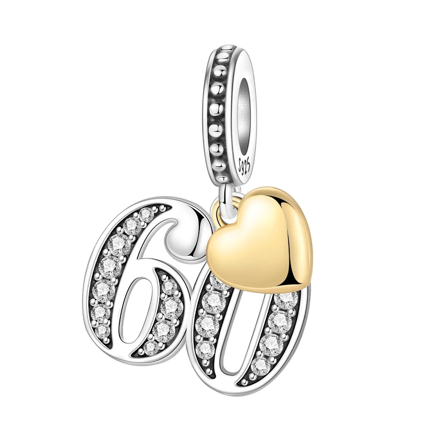 15. 16 18 20 21. Jahrestag Geburtstag Hochzeit S925 Sterling Silber Charm Bead Anhänger Fit Armband Halskette DIY Schmuck Geschenk