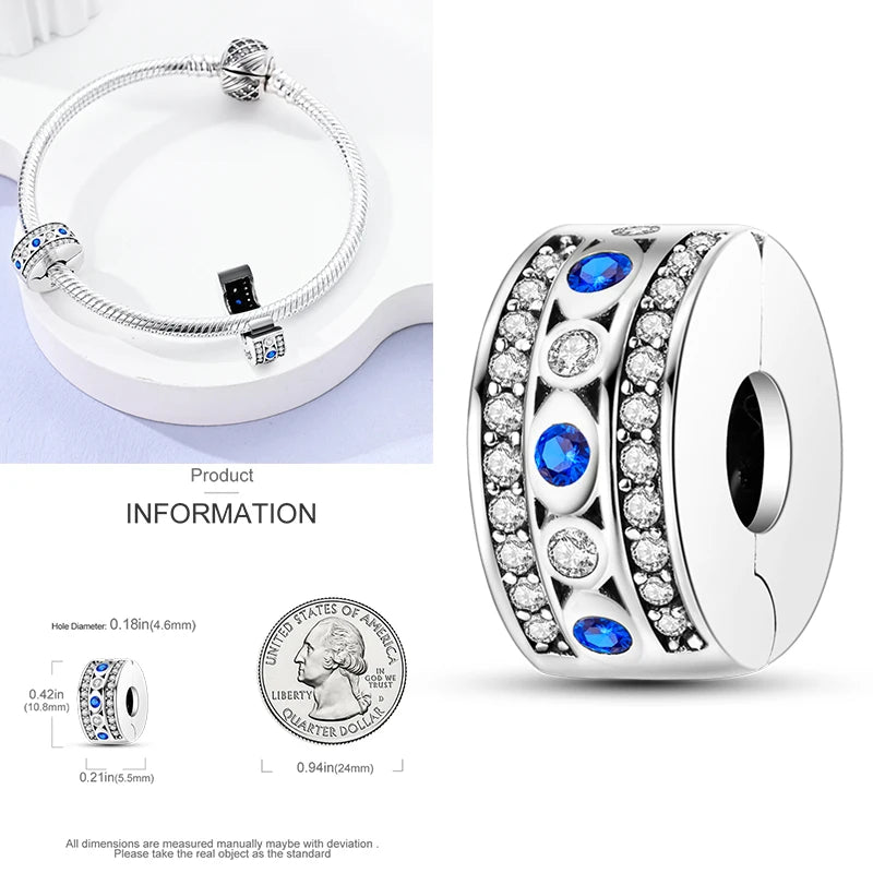 Katze Schmetterling Gänseblümchen CZ Pave Clip Charms Positionierung Schnalle 925 Sterling Silber Silikon Spacer Perlen passen Original Racelet DIY
