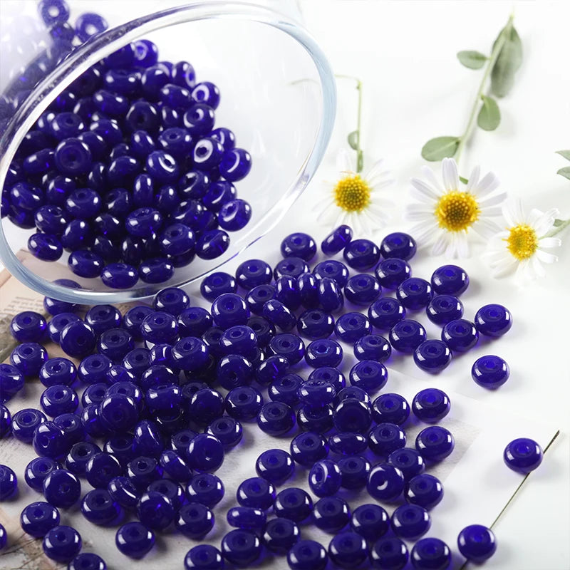 50/100 stücke 3x6mm Neue Glas Seed Bead Abacus Form Spacer Lose Perlen für DIY Schmuck Machen armband Halskette Charms Zubehör