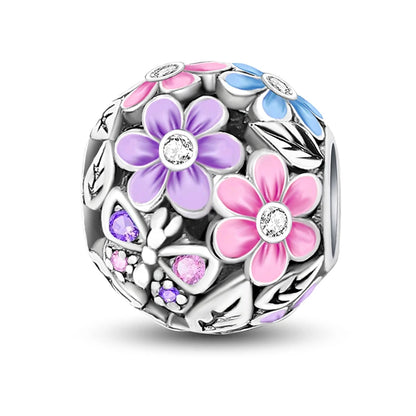 925 Sterling Silber Mode-Sonnenblumen-Charms, Pflanzenanhänger, DIY-Armband- und Halskettenherstellung, hochwertiges Schmuckgeschenk