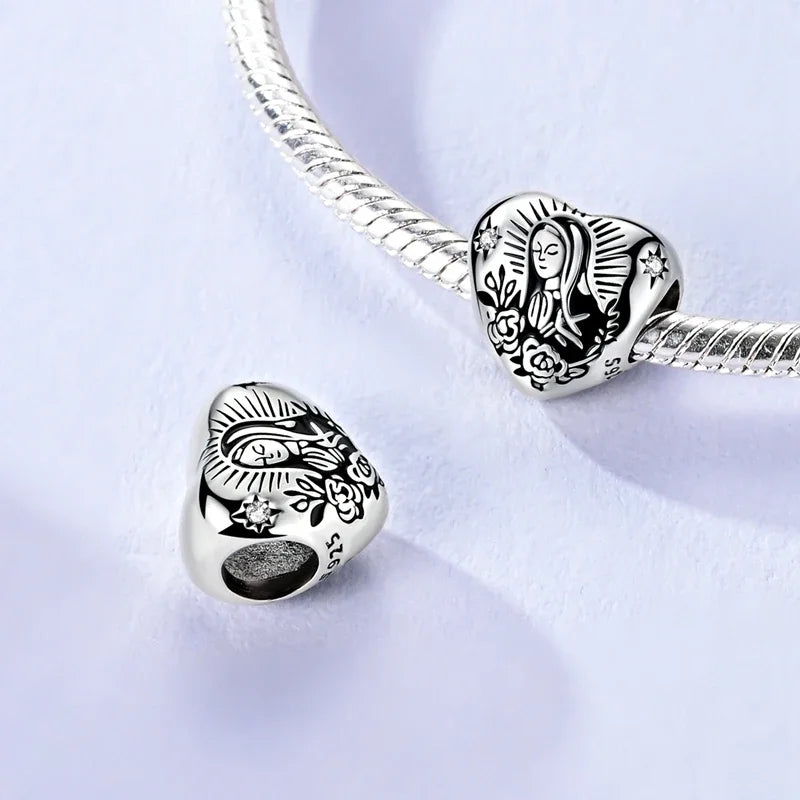 Charm Heiße Verkäufe 925 Silber Original Jesus Kreuz Charms Perlen Fit Anhänger Charm Armband Baumeln für Frauen DIY Edlen Schmuck Machen