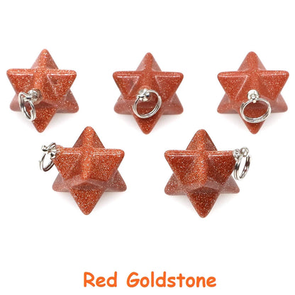 Naturstein Merkaba Stern Reiki Heilkristalle für DIY Energie Edelstein Modeschmuck Zubehör Party Home Dekoration Geschenk