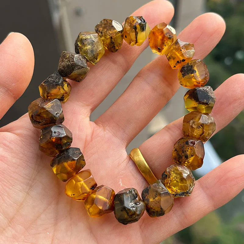 Natürliche Bernstein-Armbänder als Geschenk, einzigartige coole schwarze Perlen, original medizinischer Spezialstein, 2026, neuer Diy-Heilschmuck im Großhandel