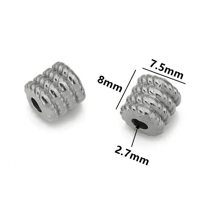 5 teile/los Edelstahl Gold Farbe Lose Rohr Große Loch Spacer Perlen für DIY Armbänder Halskette Schmuck Machen Liefert Finden