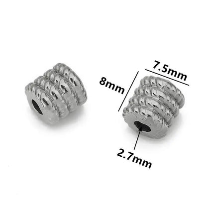 5 teile/los Edelstahl Gold Farbe Lose Rohr Große Loch Spacer Perlen für DIY Armbänder Halskette Schmuck Machen Liefert Finden