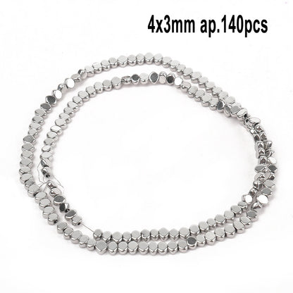 Großhandel AAA Rhodium Hämatit Perlen Charms Herz Stern Rohr Facettierte Runde Unregelmäßige Geometrische Form Perlen Für Schmuck Machen