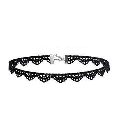 Neo-Gothic Punk Black Sexy Lace Necklace For Women Fashion Retro Clavicle Chain Halloween Collar Choker Steampunk Gifts