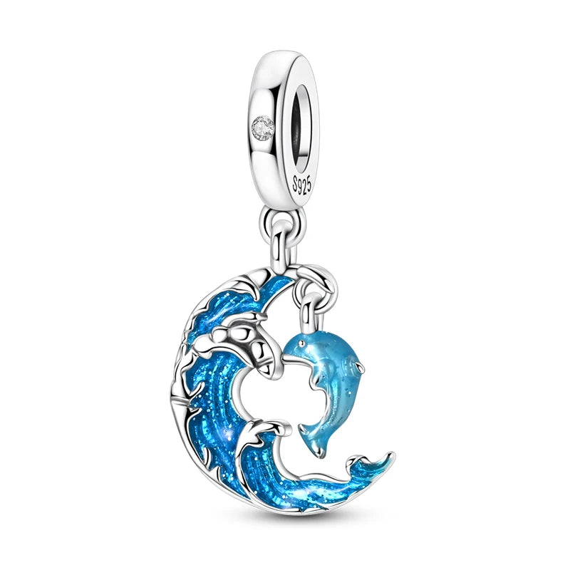 Flugzeug-Charm, 925er Silber, Original-Zirkon, Kleeblatt, Avocado, Charms, Perle, passend für Armbänder, DIY-Schmuck für Frauen, Hochzeitstag, Geschenk