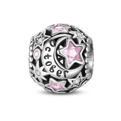 Heißer Verkauf 925er Sterlingsilber, Geburtsstein Juni, Herzperlen und Sonne und Mond, Medaillenanhänger, passend für Armband-Halskette, exquisite Geschenke