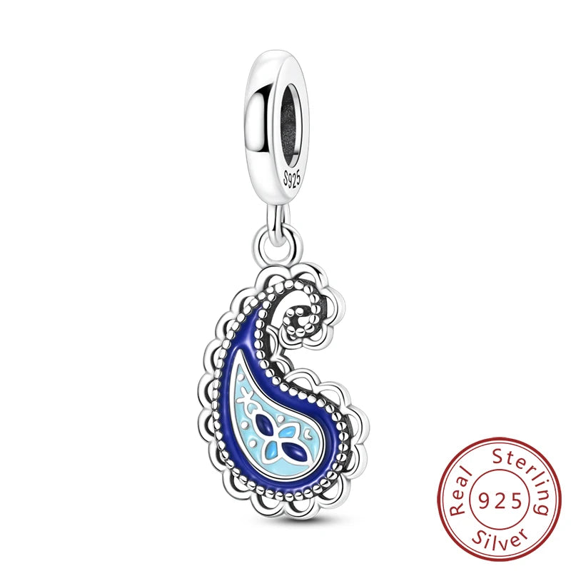 Frühling Charms Perlen Anhänger 925 Sterling Silber Blume Schmetterling Libelle Pilz Charms Fit Armband Frau Mann DIY Schmuck