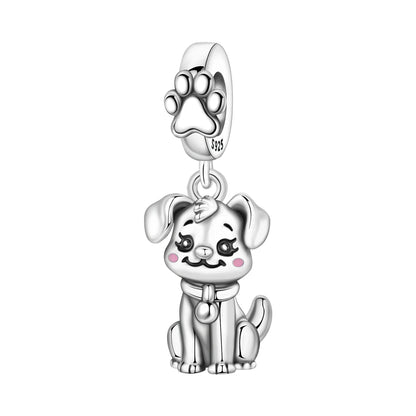 Funkelnde Edelsteinperlen aus 925er-Sterlingsilber mit eingelegten Edelsteinen und baumelnder Charm mit unendlichem Knoten, passend für Schlangenarmband, Boutique-Halskette, schönes Geschenk