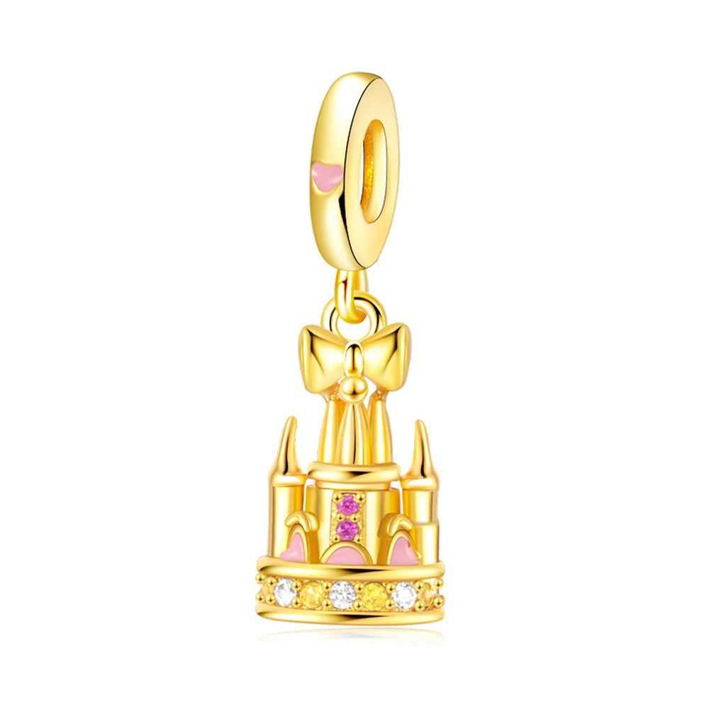 Golden Series Funkelnder Elefanten-Anhänger aus 925er-Sterlingsilber und 26 englische Alphabet-Anhänger, passend für Armbänder, exquisites Geschenk