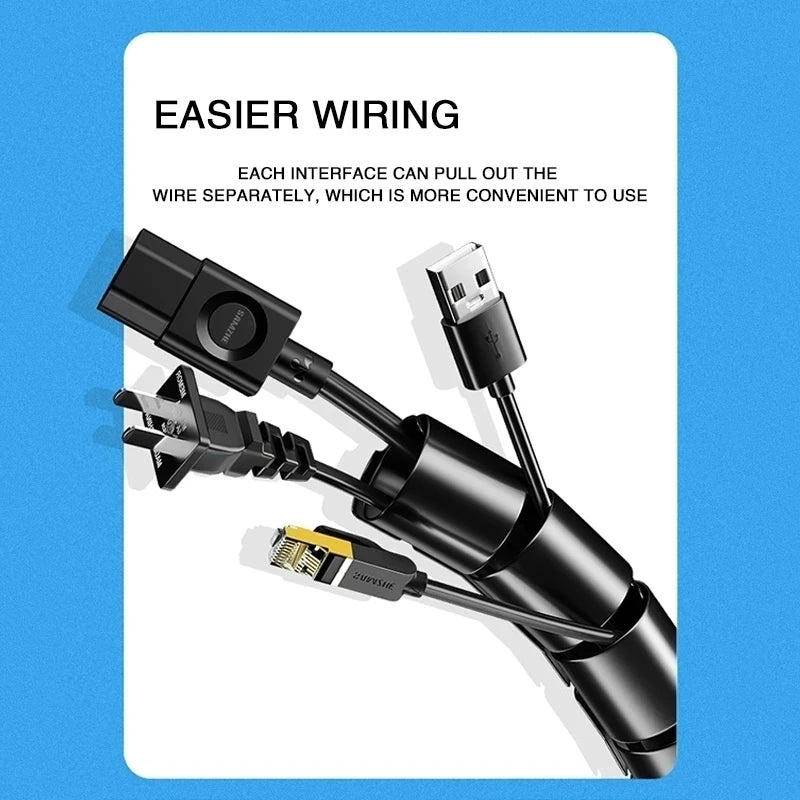2M/1M Flexible Spirale Kabel Draht Schutz Kabel Organizer Computer Kabel Schutzhülle Rohr Clip Organizer Management werkzeuge 16/10mm