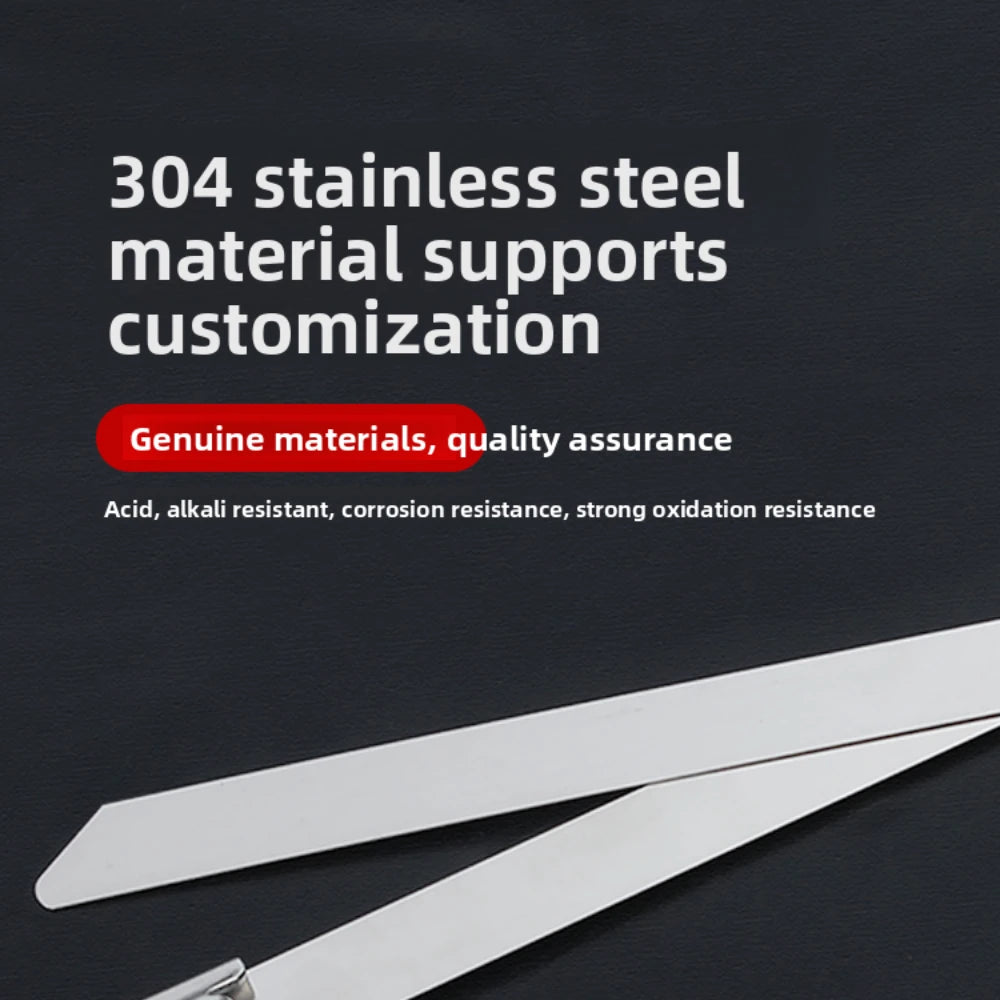 Kabelbinder aus Edelstahl 304, 4,6 mm, 7,9 mm und 10 mm Breite |   Robuste Selbstverriegelung für Marine, Outdoor, HVAC-Kanal