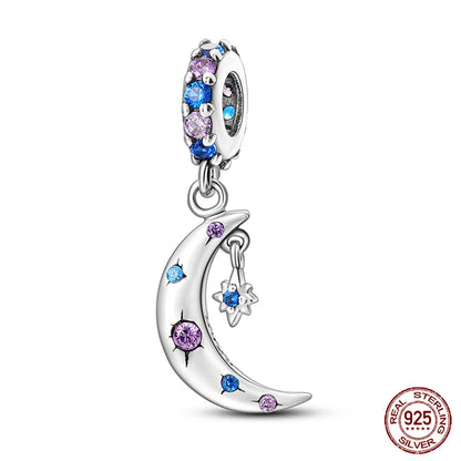 Fit 925 Original Armband 100 % 925 Sterling Silber Glänzende Bunte Zirkon Herz Charms Perlen Exquisite DIY Schmuck Geschenk