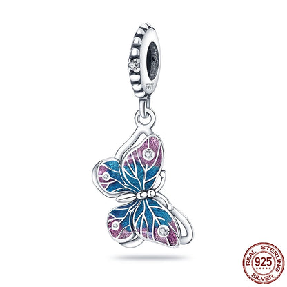 Passend für Qikaola 925 Original-Armbänder, blauer Zirkon, Eule, leuchtende Meeresschildkröte, Oktopus, 925er Silber, Charms, Perlen, DIY, Geburtstag, Schmuck, Geschenk