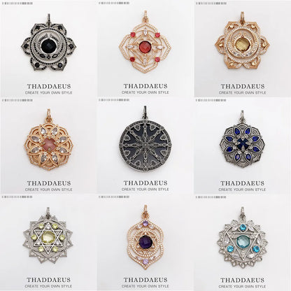 Anhänger Splenic Root Herz Third-Eye Throat Chakra Lotus Karma Wheel, brandneuer Vintage-Schmuck Bijoux Geschenk für Frau Mädchen Männer