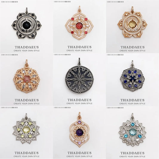 Anhänger Splenic Root Herz Third-Eye Throat Chakra Lotus Karma Wheel, brandneuer Vintage-Schmuck Bijoux Geschenk für Frau Mädchen Männer