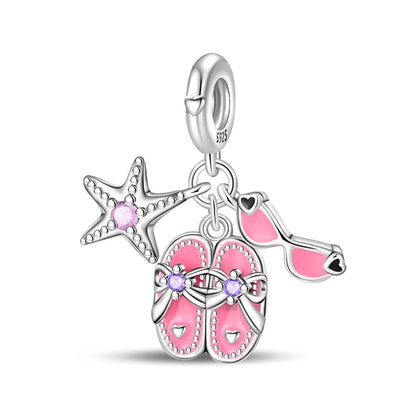 Klassische rote High Heels und goldene Turnschuhe aus 925er-Sterlingsilber, Fußball-Trophäe, baumelnder Charm, passend für Armbänder, Boutique-Schuhserie, Geschenke