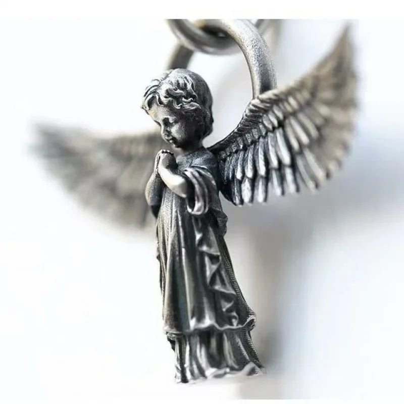 Vintage Gothic Totenkopf Jesus Kreuz Anhänger Halskette Katholischer Schmuck für Männer Punk Religiöse Amulett Halskette