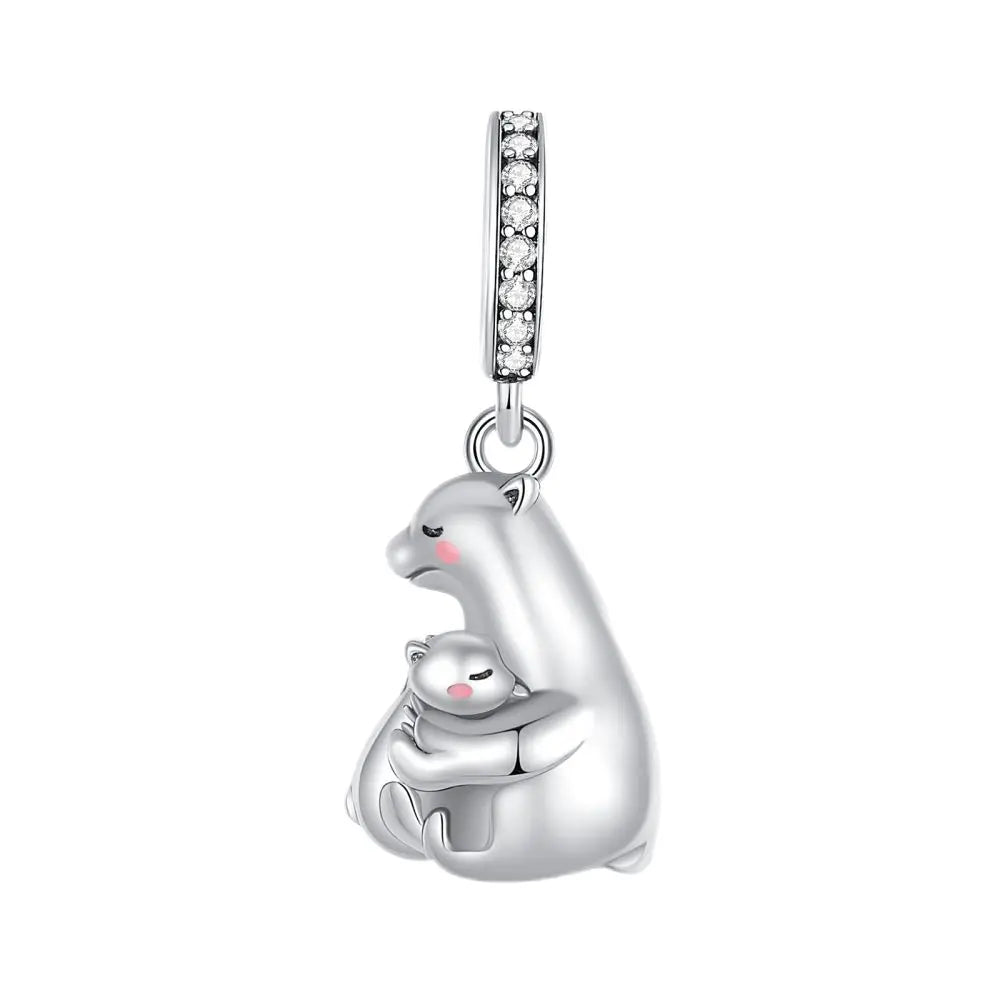 Tier-Serie, 925er-Sterlingsilber, Giraffe, Kamel, Gans, Orang-Utan, Affe, Siegel-Charm, passend für DIY-Armbänder, Halsketten, edler Schmuck, Geschenke