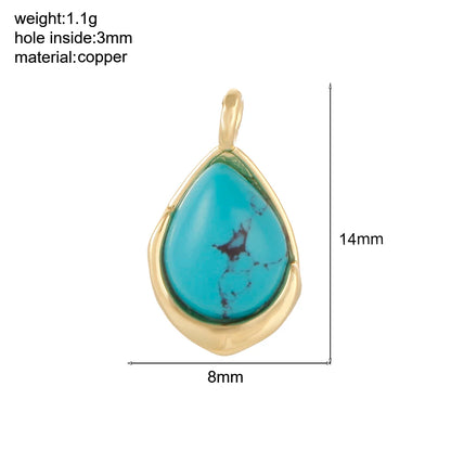 Bohemian Naturstein Perle Charms Für Schmuck Machen Liefert Blau Grün Stein Zirkon Dijes Diy Ohrringe Armband Halskette